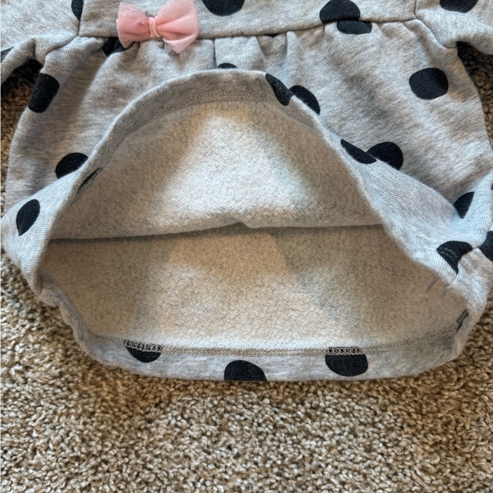 Carter’s Long Sleeve Polka Dot Top Pullover Crew Sweatshirt - Size 12 Months - Picture 4 of 5